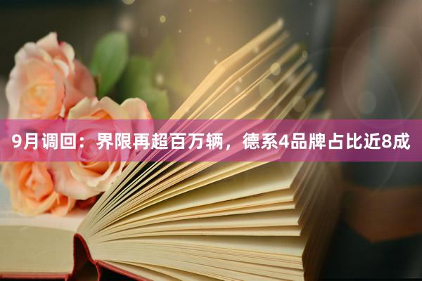9月调回：界限再超百万辆，德系4品牌占比近8成