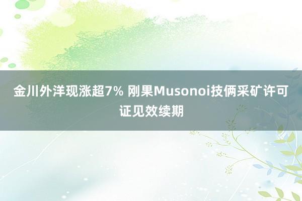 金川外洋现涨超7% 刚果Musonoi技俩采矿许可证见效续期