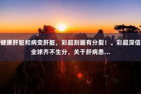 健康肝脏和病变肝脏,彩超刻画有分裂!。彩超深信全球齐不生分,关于肝病患...