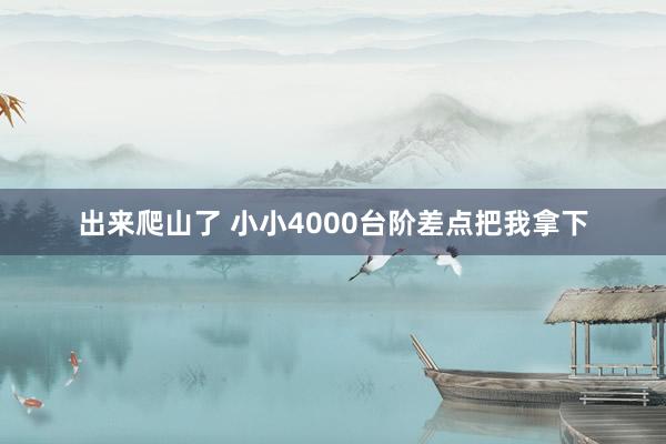 出来爬山了 小小4000台阶差点把我拿下