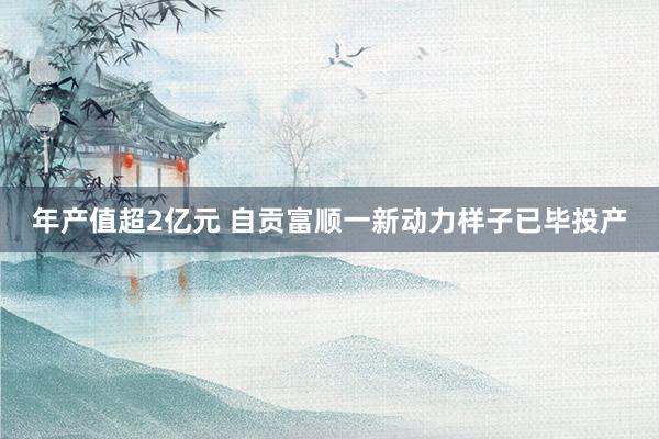 年产值超2亿元 自贡富顺一新动力样子已毕投产